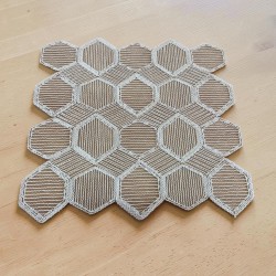 ΣΕΤ 5ΤΜΧ CELL ΛΕΥΚΗ ΔΑΝΤΕΛΑ ΒΟΥΑΛ ΤΡ/ΡΕ 120Χ120 ΚΑΡΕ 100Χ100 ΤΡΑΒΕΡΣΑ 40Χ160 Π LINEAHOME