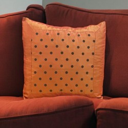 ΜΑΞΙΛΑΡΟΘΗΚΗ ΤΑΦΤΑΣ POLKA ΠΟΡΤΟΚΑΛΙ  40X40 LINEAHOME