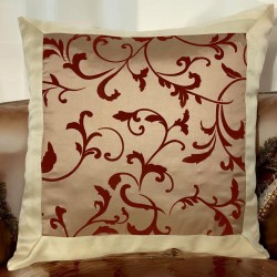 ΜΑΞΙΛΑΡΟΘΗΚΗ ΤΑΦΤΑΣ SILK GARDEN BURGUNDY 40X40 LINEAHOME