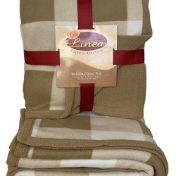 ΚΟΥΒΕΡΤΑ ΚΑΝΑΠΕ DOUBLE-PLY  SHERPA CHECK 160Χ210 160X210 LINEAHOME