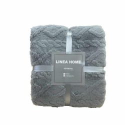 ΚΟΥΒΕΡΤΑ ΡΙΧΤΑΡΙ ΚΑΝΑΠΕ ΑΝΑΓΛΥΦΗ SHERPA PATAGONIA ΓΚΡΙ 200X220 LINEAHOME