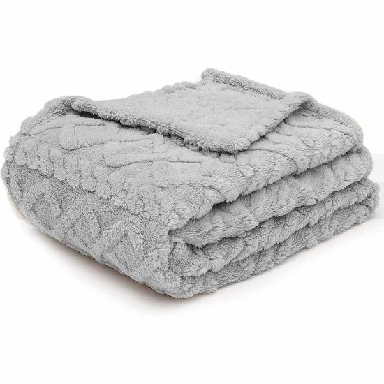 ΚΟΥΒΕΡΤΑ ΡΙΧΤΑΡΙ ΚΑΝΑΠΕ ΑΝΑΓΛΥΦΗ SHERPA PATAGONIA ΓΚΡΙ 200X220 LINEAHOME