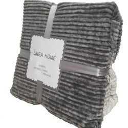 ΚΟΥΒΕΡΤΑ ΡΙΧΤΑΡΙ ΚΑΝΑΠΕ DEGRADE ΓΚΡΙ 200X220 LINEAHOME