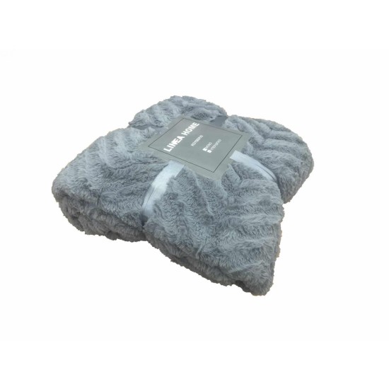 ΚΟΥΒΕΡΤΑ ΡΙΧΤΑΡΙ ΚΑΝΑΠΕ ΓΟΥΝΙΝΟ ARROW ΓΚΡΙ 150Χ200 LINEAHOME