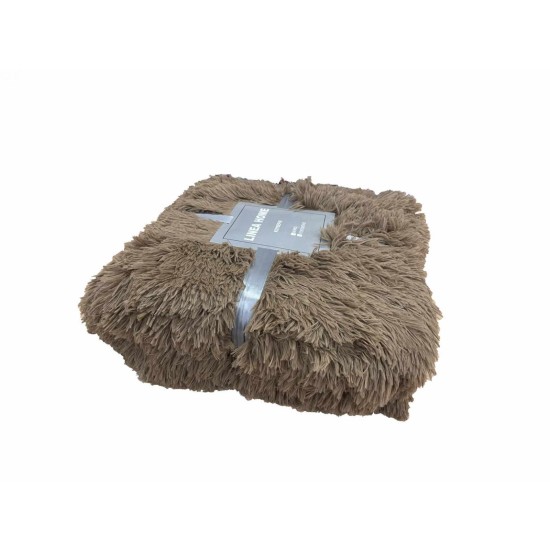 ΚΟΥΒΕΡΤΑ ΡΙΧΤΑΡΙ ΚΑΝΑΠΕ  ΓΟΥΝΙΝΟ HAIRY ΜΟΚΑ 150Χ200 LINEAHOME