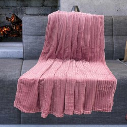 ΚΟΥΒΕΡΤΑ ΡΙΧΤΑΡΙ ΚΟΤΛΕ DUSTY PINK 200X220 LINEAHOME