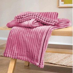 ΚΟΥΒΕΡΤΑ ΡΙΧΤΑΡΙ ΚΟΤΛΕ DUSTY PINK 200X220 LINEAHOME