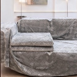 Αντιολισθητικό ριχτάρι βελούρ rafles γκρι μεμονωμένα 180Χ300 LINEAHOME