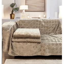 Αντιολισθητικό ριχτάρι βελούρ  rafles μόκα μεμονωμένα 180X320 LINEAHOME