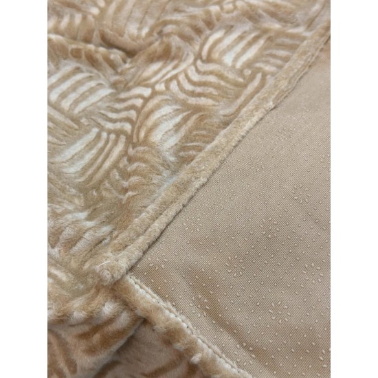 Αντιολισθητικό ριχτάρι βελούρ  rafles μόκα μεμονωμένα 180X320 LINEAHOME