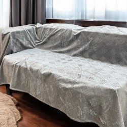 Αντιολισθητικό ριχτάρι βελούρ  vendome γκρι μεμονωμένα 180Χ300 LINEAHOME