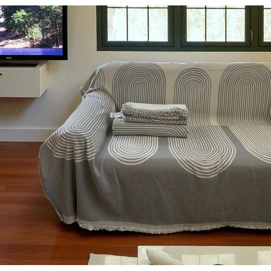 ΡΙΧΤΑΡΙ ΣΕΝΙΛ ELGIN ΓΚΡΙ ΜΕΜΟΝΩΜΕΝΑ 180Χ300 LINEAHOME