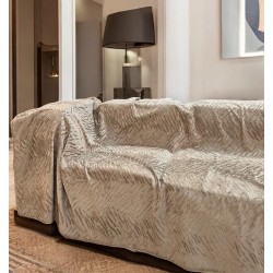 Αντιολισθητικό ριχτάρι βελούρ  σετ 3τμχ. flame μόκα LINEAHOME