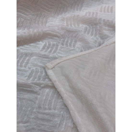 Αντιολισθητικό ριχτάριι βελούρ  σετ 3τμχ. rafles εκρού LINEAHOME