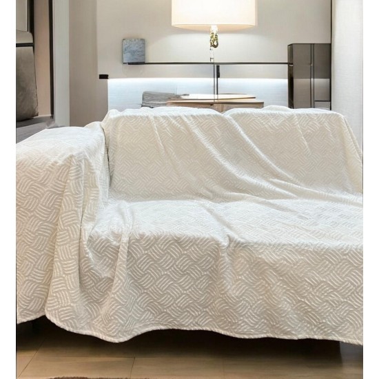 Αντιολισθητικό ριχτάριι βελούρ  σετ 3τμχ. rafles εκρού LINEAHOME