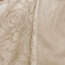 Αντιολισθητικό ριχτάρι γούνινο  σετ 3τμχ. rossa μπεζ LINEAHOME