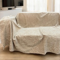 Αντιολισθητικό ριχτάρι γούνινο  σετ 3τμχ. rossa μπεζ LINEAHOME