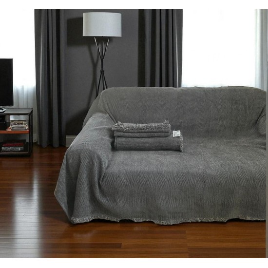 ΡΙΧΤΑΡΙ ΣΕΝΙΛ ΣΕΤ 3ΤΜΧ COD ΓΚΡΙ 180Χ160+180Χ240+180Χ300 LINEAHOME