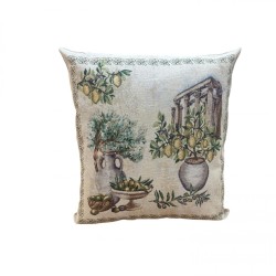 ΜΑΞΙΛΑΡΟΘΗΚΗ  ΣΤΟΦΑ ΔΑΜΑΣΚΟ ΙΣΠΑΝΙΑΣ ELIA ANCIENT 45Χ45 LINEAHOME