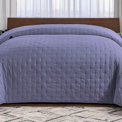 ΚΟΥΒΕΡΛΙ ΜΟΝΟΧΡΩΜΟ ΔΙΠΛΗΣ ΟΨΗΣ SELENE ΜΠΛΕ LINEAHOME