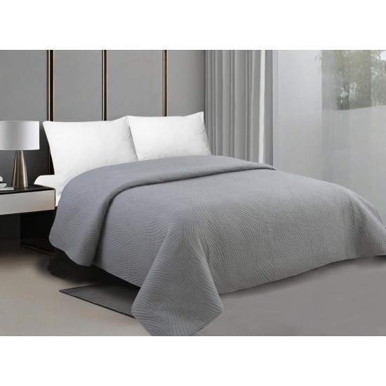 ΚΟΥΒΕΡΛΙ ΜΟΝΟΧΡΩΜΟ ΓΚΡΙ  PEAK 220X240 LINEAHOME