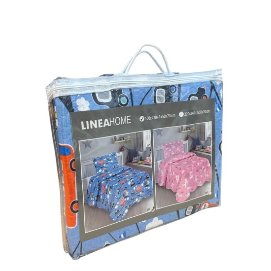 ΣΕΤ 2ΤΜΧ ΚΟΥΒΕΡΛΙ STREET 014 ULTRASONIC ΜΟΝΟ 160X220 + 50X70 LINEAHOME