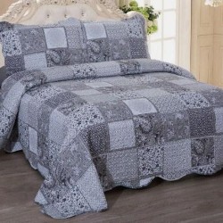 ΣΕΤ ΚΟΥΒΕΡΛΙ  ΕΜΠΡΙΜΕ LAHOUR ΜΟΚΑ ΜΟΝΟ 160Χ220 + 1 ΜΑΞΙΛΑΡΙ 50Χ70 LINEAHOME