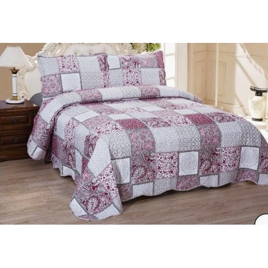 ΣΕΤ ΚΟΥΒΕΡΛΙ ΕΜΠΡΙΜΕ LAHOUR ΜΠΟΡΝΤΩ MICROFIBER ΜΟΝΟ 160Χ220 + 1 ΜΑΞΙΛΑΡΙ 50Χ70 LINEAHOME