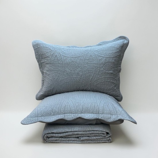 ΣΕΤ ΚΟΥΒΕΡΛΙ ΓΚΡΙ ΜΟΝΟΧΟΧΡΩΜΟ 220 × 240 cm + (1 )50 × 70 LINEAHOME