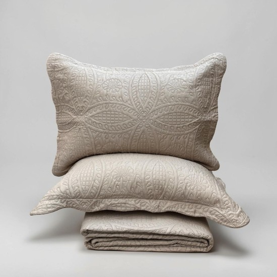 ΣΕΤ ΚΟΥΒΕΡΛΙ ΜΟΚΑ  ΜΟΝΟΧΟΧΡΩΜΟ 220 × 240 cm + (1 )50 × 70 LINEAHOME