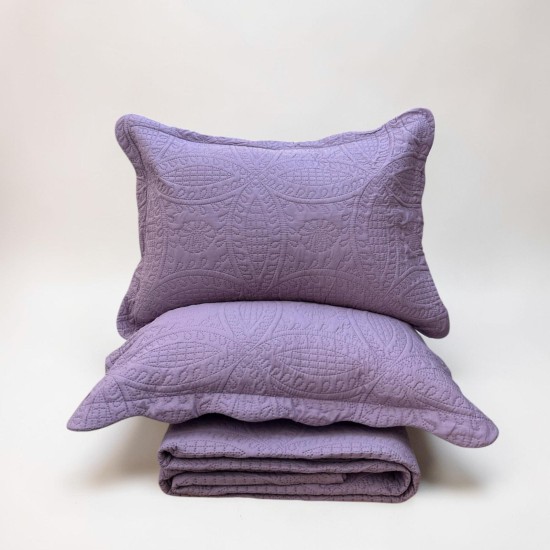 ΣΕΤ ΚΟΥΒΕΡΛΙ ΣΑΠΙΟ ΜΗΛΟ ΜΟΝΟΧΟΧΡΩΜΟ 220 × 240 cm + (1 )50 × 70 LINEAHOME