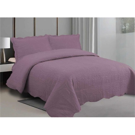 ΣΕΤ ΚΟΥΒΕΡΛΙ ΣΑΠΙΟ ΜΗΛΟ ΜΟΝΟΧΟΧΡΩΜΟ 220 × 240 cm + (1 )50 × 70 LINEAHOME