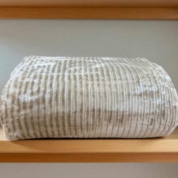 ΚΟΥΒΕΡΤΑ ΑΝΑΓΛΥΦΗ  ΒΕΛΟΥΤΕ LANE SILK TOUCΗ ΜΠΕΖ  ΥΠΕΡΔΙΠΛΗ 220Χ240 LINEAHOME