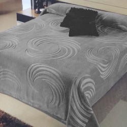 ΚΟΥΒΕΡΤΑ ΑΝΑΓΛΥΦΗ  ΒΕΛΟΥΤΕ SPIN SILK TOUCΗ ΓΚΡΙ   ΥΠΕΡΔΙΠΛΗ 220Χ240 LINEAHOME