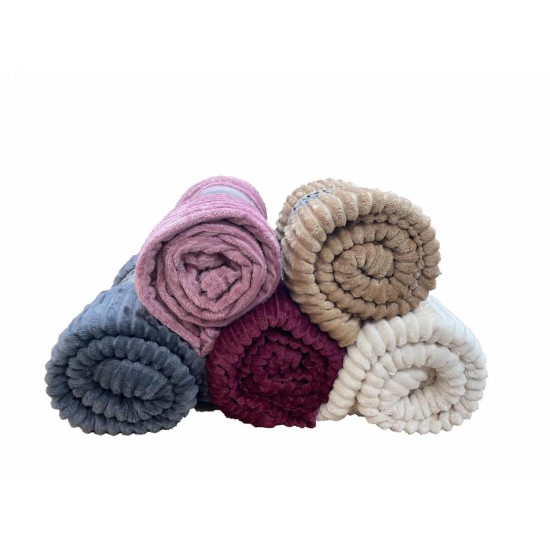 ΚΟΥΒΕΡΤΑ CORAL FLEECE ΚΟΤΛΕ  ΓΚΡΙ 200X220 LINEAHOME