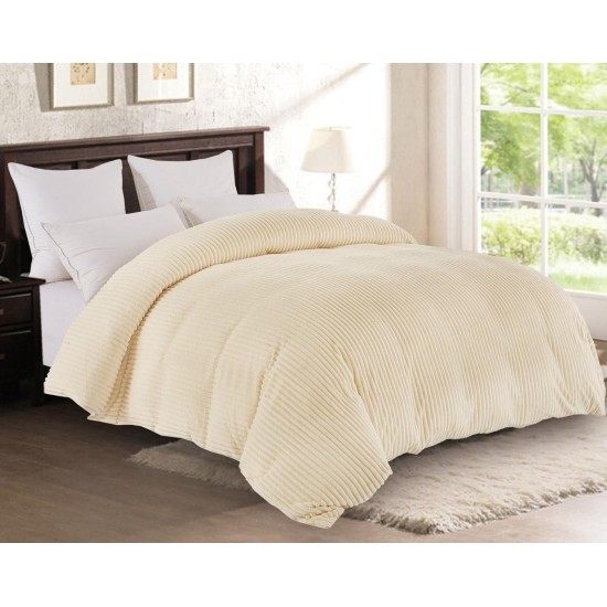 ΚΟΥΒΕΡΤΟΠΑΠΛΩΜΑ ΑΝΑΓΛΥΦΟ ΚΟΤΛΕ ΜΟΝΟ ΕΚΡΟΥ 160X210 LINEAHOME