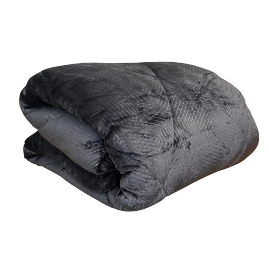 ΚΟΥΒΕΡΤΟΠΑΠΛΩΜΑ ΑΝΑΓΛΥΦΟ MINOS ΓΚΡΙ ΥΠΕΡΔΙΠΛΟ 220Χ240 LINEAHOME