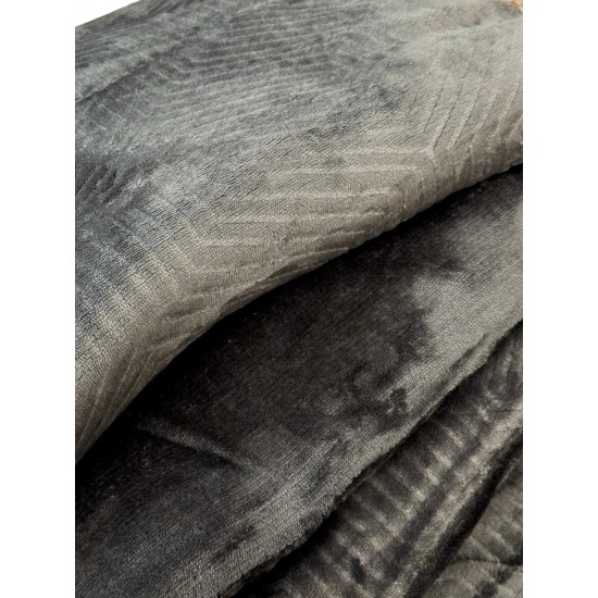 ΚΟΥΒΕΡΤΟΠΑΠΛΩΜΑ ΑΝΑΓΛΥΦΟ MINOS ΓΚΡΙ ΥΠΕΡΔΙΠΛΟ 220Χ240 LINEAHOME