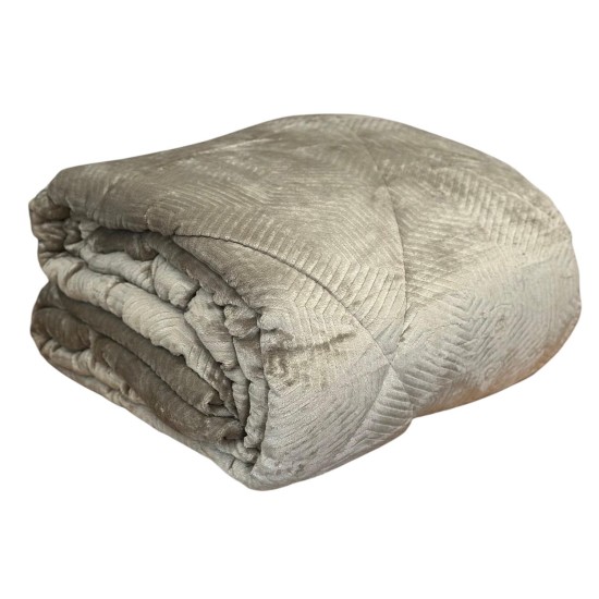 ΚΟΥΒΕΡΤΟΠΑΠΛΩΜΑ ΑΝΑΓΛΥΦΟ MINOS ΜΠΕΖ ΥΠΕΡΔΙΠΛΟ 220Χ240 LINEAHOME