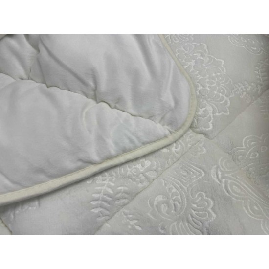 ΚΟΥΒΕΡΤΟΠΑΠΛΩΜΑ ΑΝΑΓΛΥΦΟ ROYAL ΜΟΝΟ ΕΚΡΟΥ 160Χ215 LINEAHOME