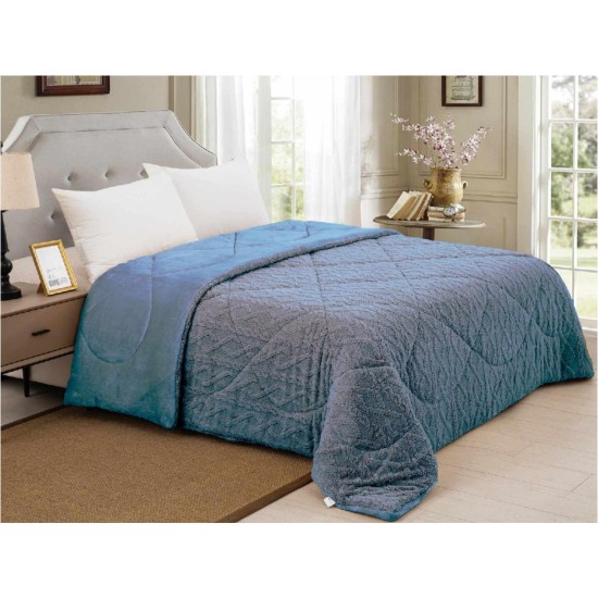 ΚΟΥΒΕΡΤΟΠΑΠΛΩΜΑ ΑΝΑΓΛΥΦΟ SHERPA PATAGONIA  ΡΑΦ ΜΟΝΟ 160X210 LINEAHOME