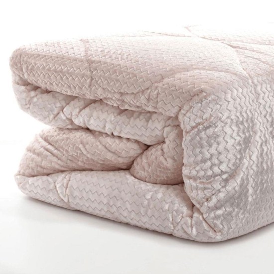 ΚΟΥΒΕΡΤΟΠΑΠΛΩΜΑ ΑΝΑΓΛΥΦΟ ZIC-ZAC ΡΟΖ ΔΙΠΛΟ 200Χ240 LINEAHOME