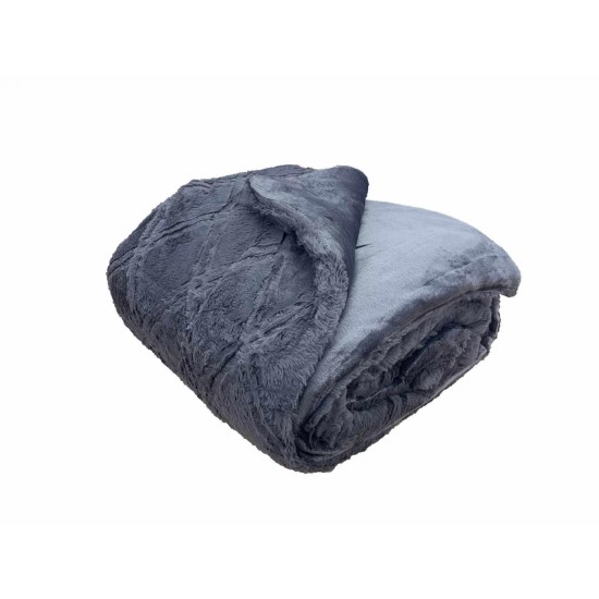 ΚΟΥΒΕΡΤΟΠΑΠΛΩΜΑ  ΓΟΥΝΙΝΟ DIAMOND ΑΝΘΡΑΚΙ ΜΟΝΟ 160X210 LINEAHOME