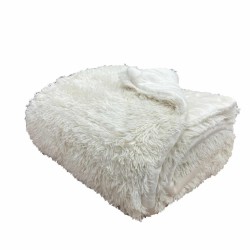 ΚΟΥΒΕΡΤΟΠΑΠΛΩΜΑ  ΓΟΥΝΙΝΟ HAIRY  ΕΚΡΟΥ ΜΟΝΟ 160X210 LINEAHOME