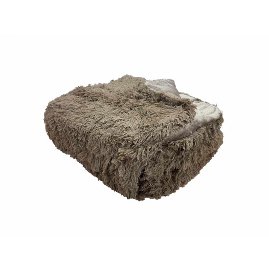 ΚΟΥΒΕΡΤΟΠΑΠΛΩΜΑ  ΓΟΥΝΙΝΟ HAIRY ΜΟΚΑ ΜΟΝΟ 160X210 LINEAHOME