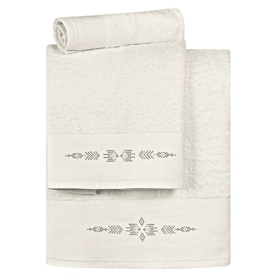 Beauty Home Σετ πετσέτες Art 3173  Σετ 3τμχ  Εκρού