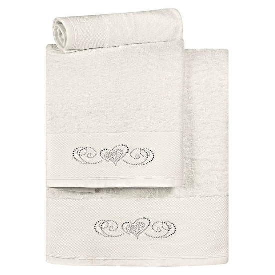 Beauty Home Σετ πετσέτες Art 3174  Σετ 3τμχ  Εκρού