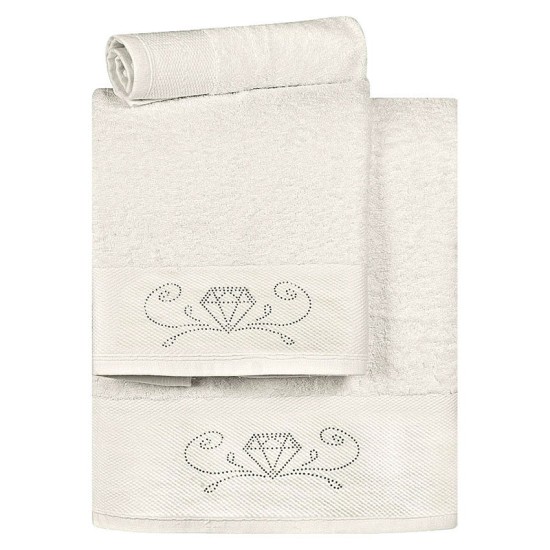 Beauty Home Σετ πετσέτες Art 3177  Σετ 3τμχ  Εκρού