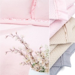 Κουβερλί Μονόχρωμο Σετ Anais Μονό - Γκρι - Διάσταση: 160 x 220 cm + 50 x 70 cm