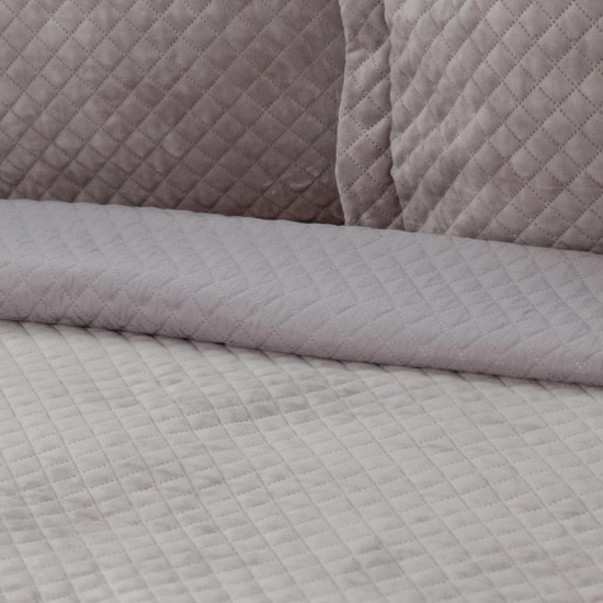 Μαξιλαροθήκη Κουβερλί Βελούδο - Γκρι - Διάσταση: 50 x 70 cm